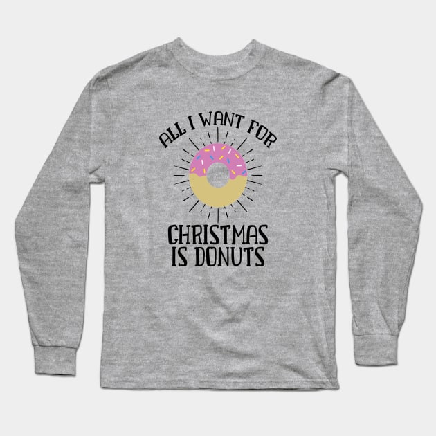 Donuts for Christmas Long Sleeve T-Shirt by oksmash